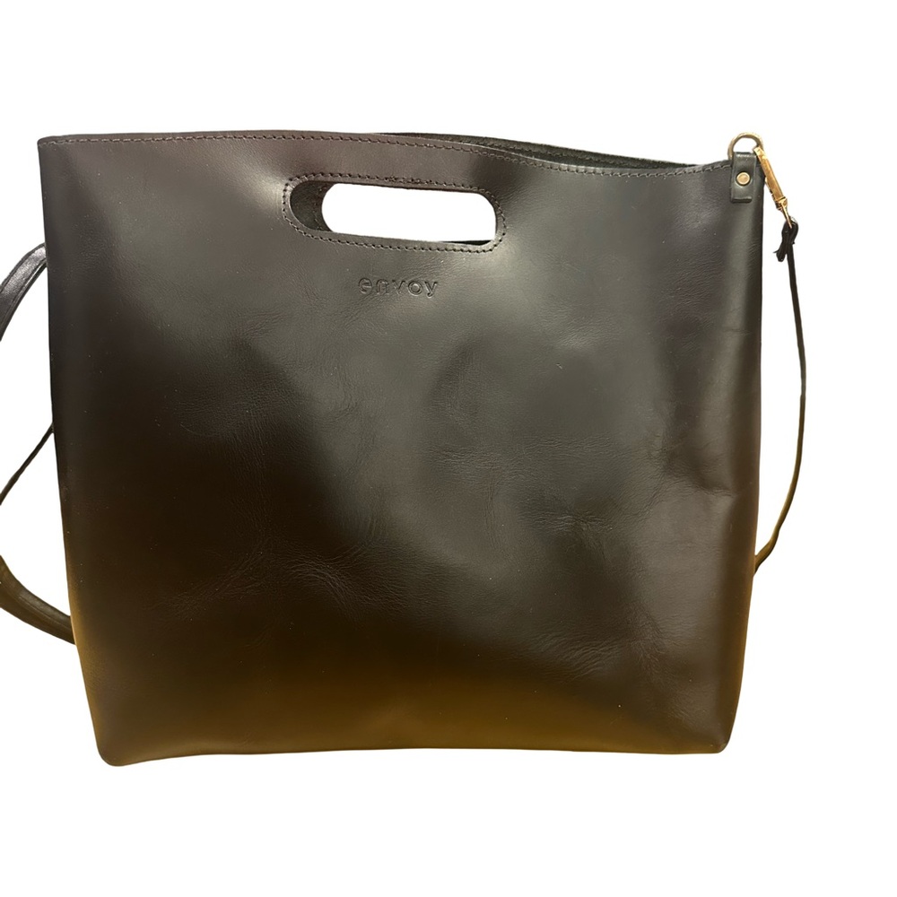 NWOT Envoy Minimalist Handbag Leather Tote - Picture 5 of 7
